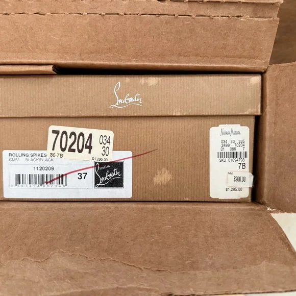 Christian Louboutin Black Studded Loafers - Picture 6 of 7